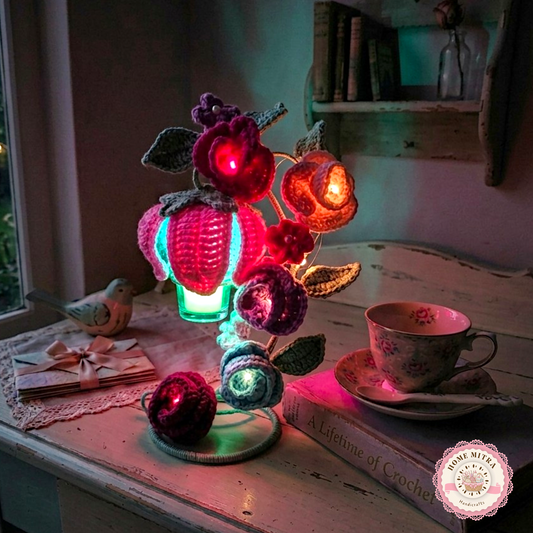 Midnight Garden: Hand-Crocheted Tealight Holder