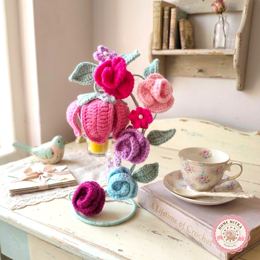Midnight Garden: Hand-Crocheted Tealight Holder
