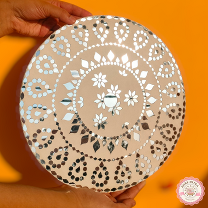 Crystal Rain Mirror Mosaic Art – Pure Reflection