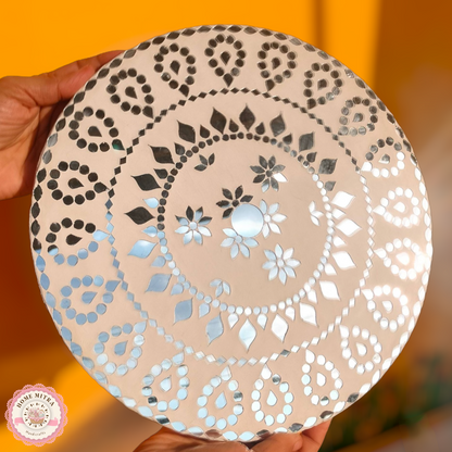 Crystal Rain Mirror Mosaic Art – Pure Reflection