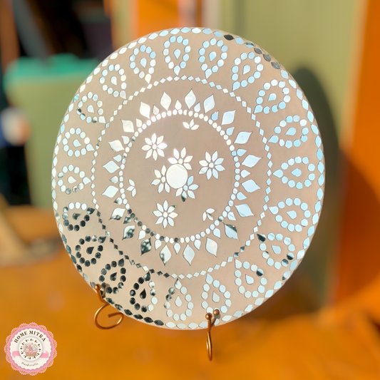 Crystal Rain Mirror Mosaic Art – Pure Reflection